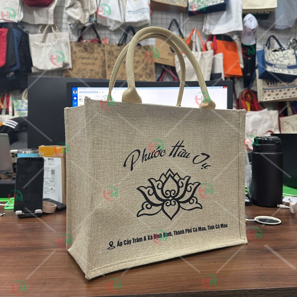 Túi vải linen phước hữu tự