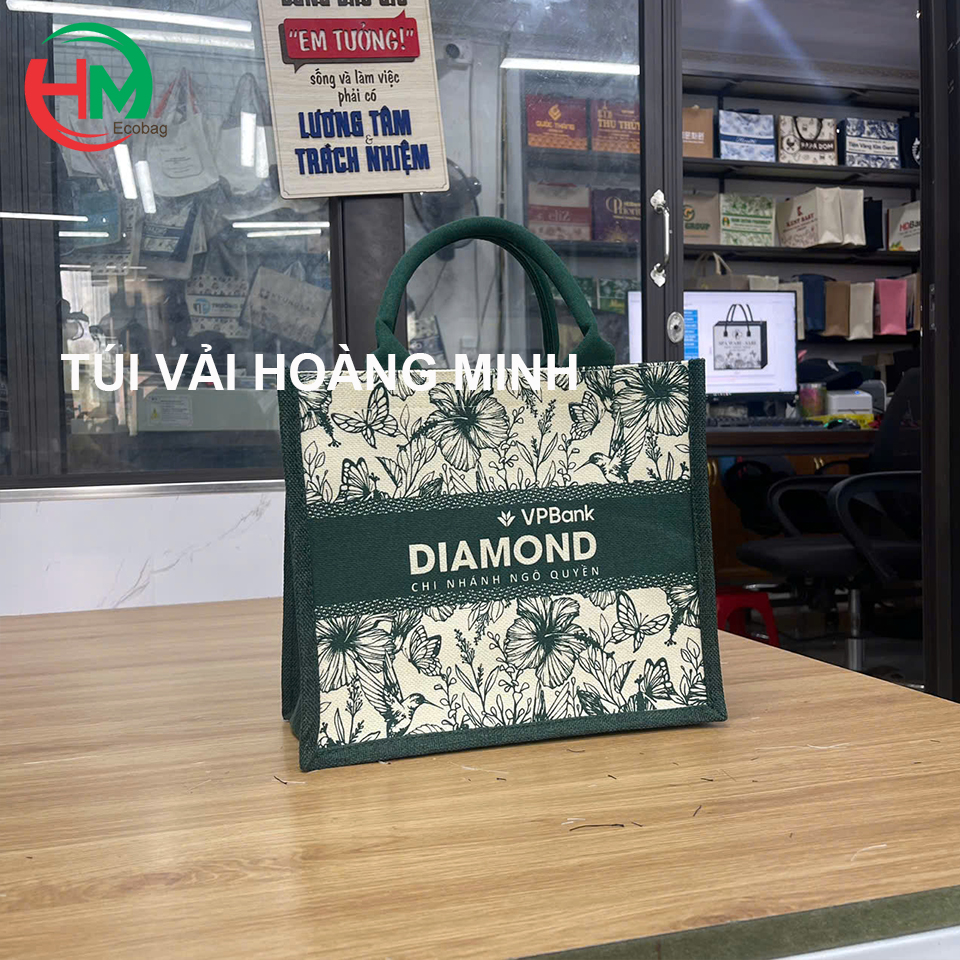 Túi vải linen in logo VPBank Diamond – Chi nhánh Ngô Quyền