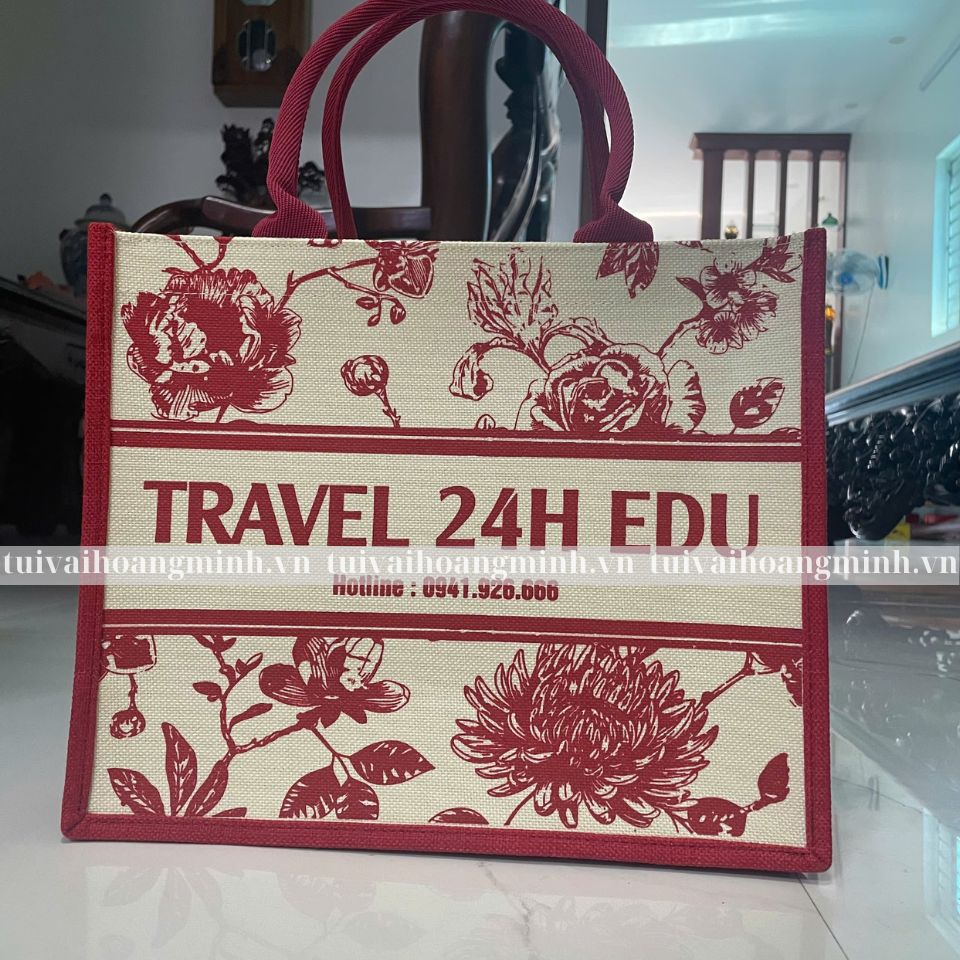 túi vải linen travel 24h edu