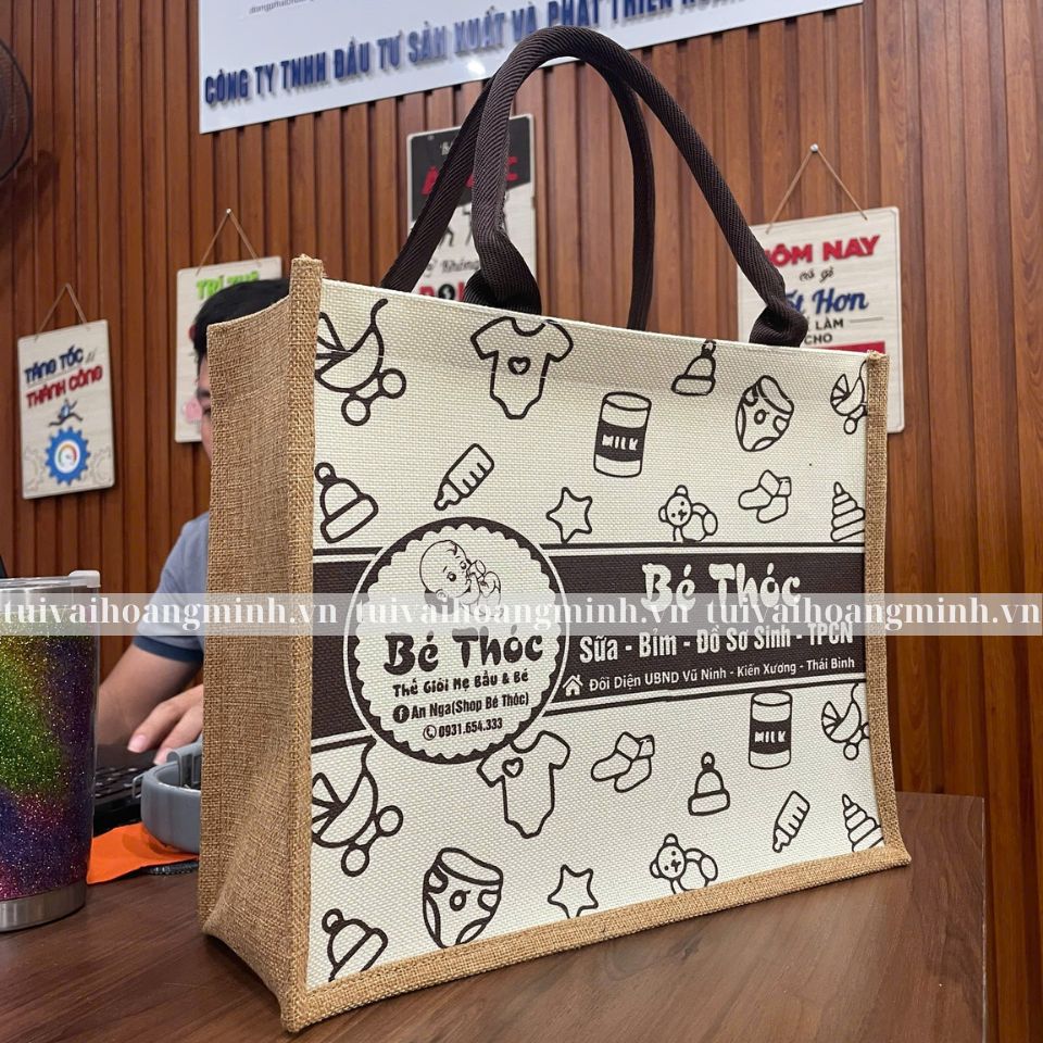 Túi vải linen bé thóc