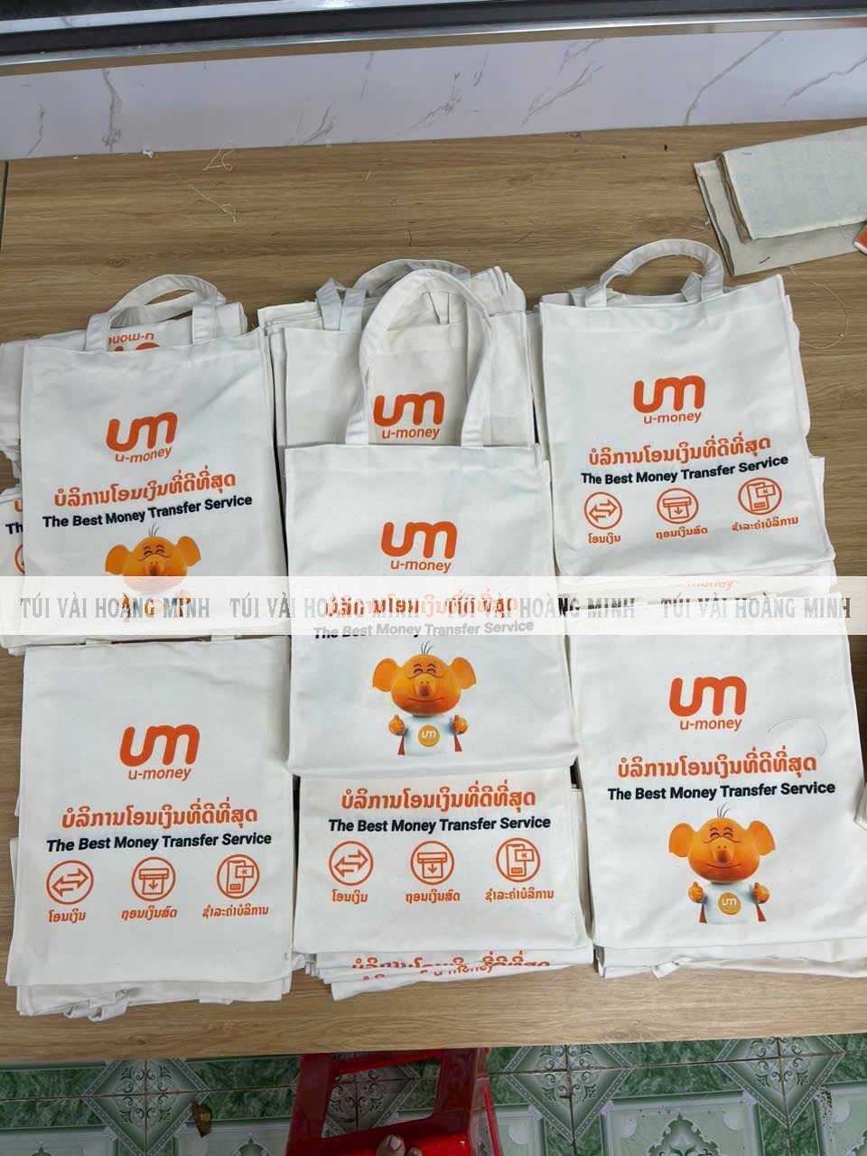 Túi Vải Canvas In Logo U-Money – Quà Tặng Marketing Xanh, Hiệu Quả