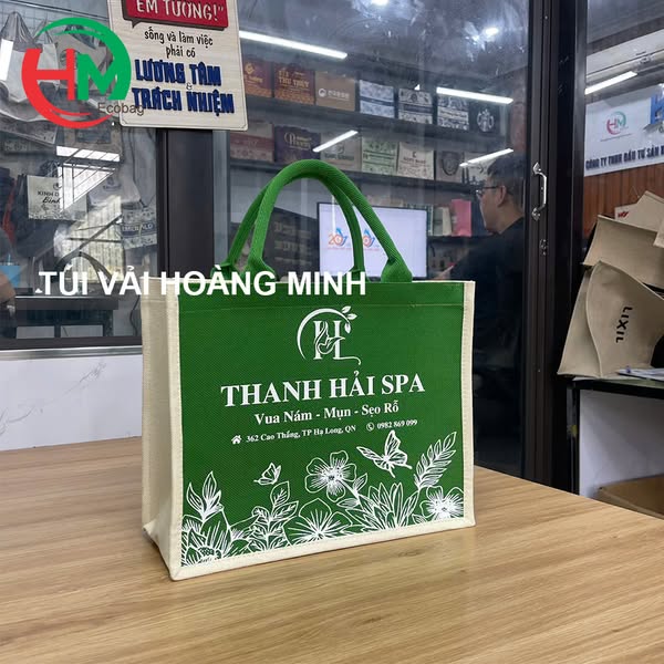 Túi Vải Linen Thanh Hải Spa – Giải Pháp Quảng Bá Thương Hiệu Xanh