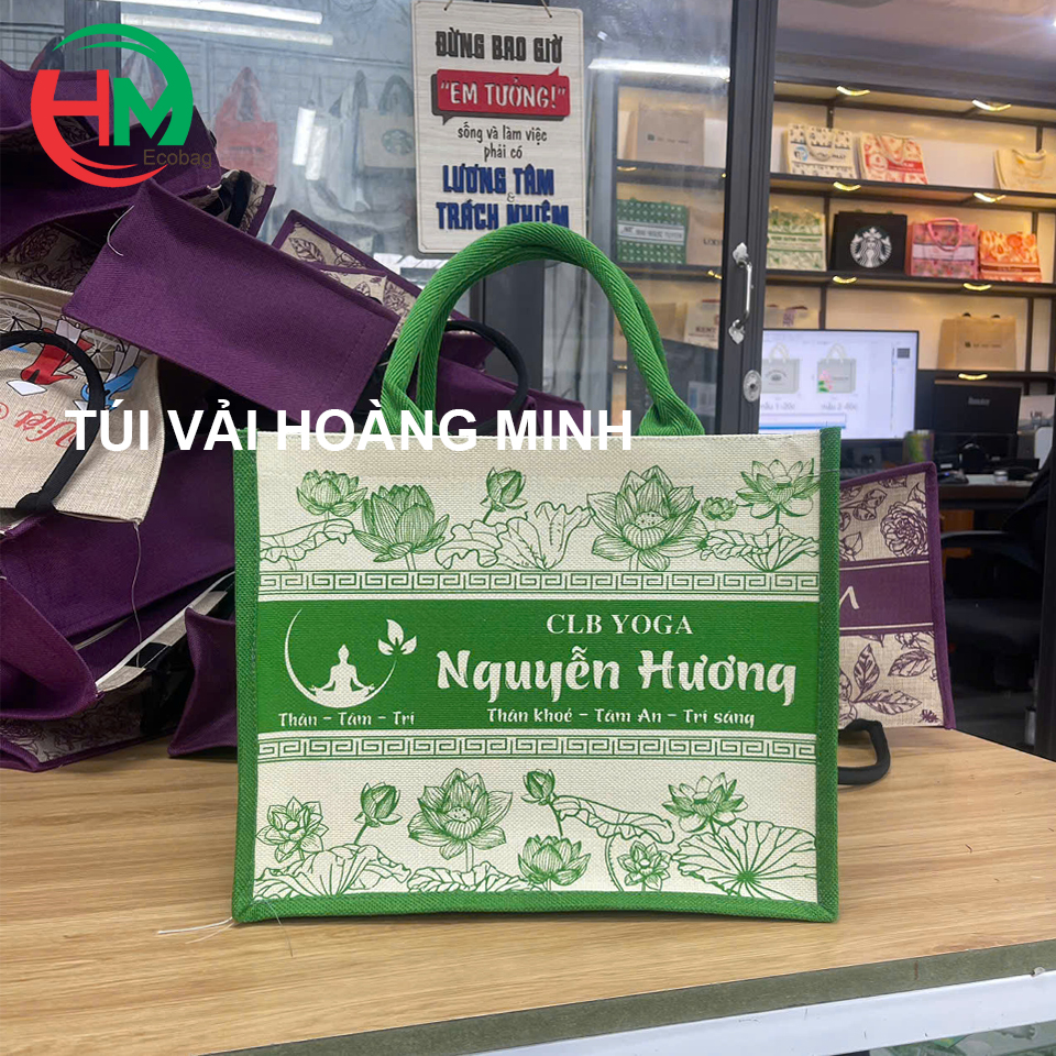 Túi Vải Linen CLB Yoga Nguyễn Hương – Thiết Kế Sang Trọng, Thân Thiện Môi Trường