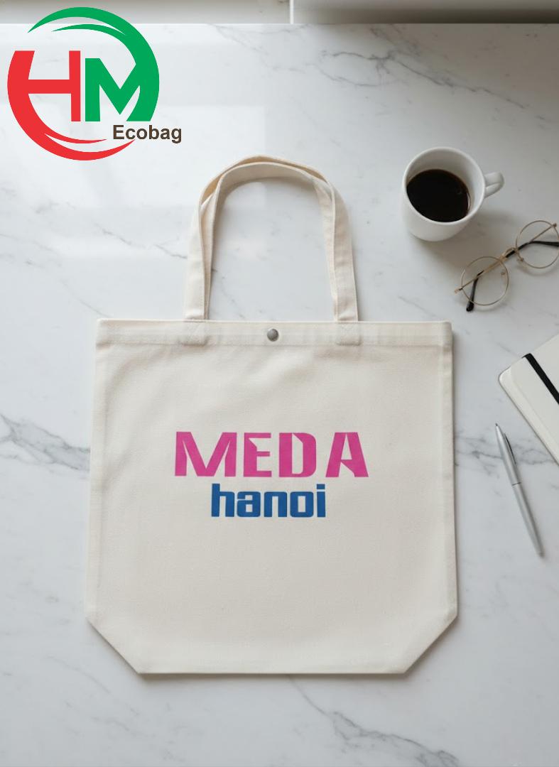 Túi vải canvas in logo  MEDA Hà Nội