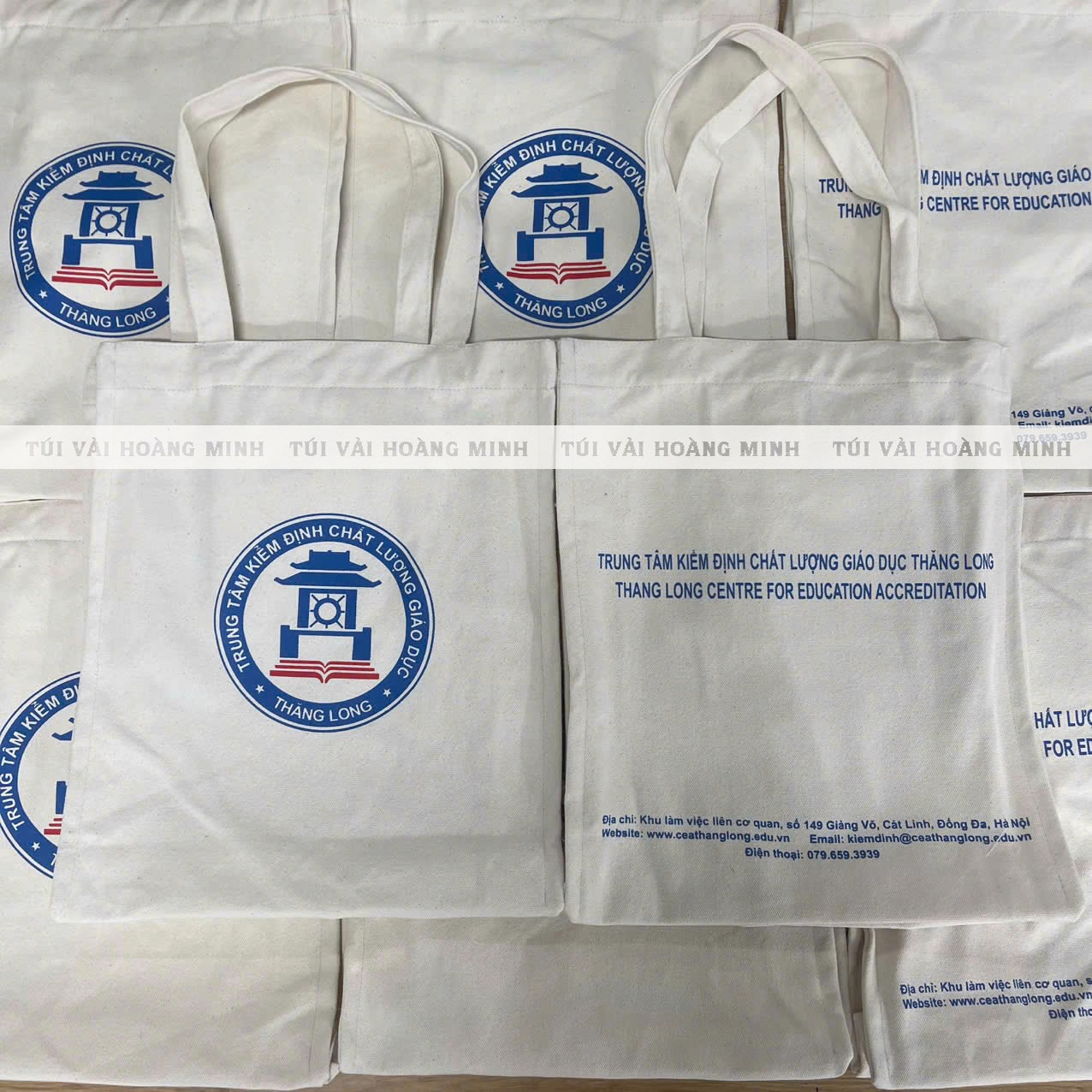 Túi Vải Canvas In Logo Trung Tâm Kiểm Định Chất Lượng Giáo Dục Thăng Long