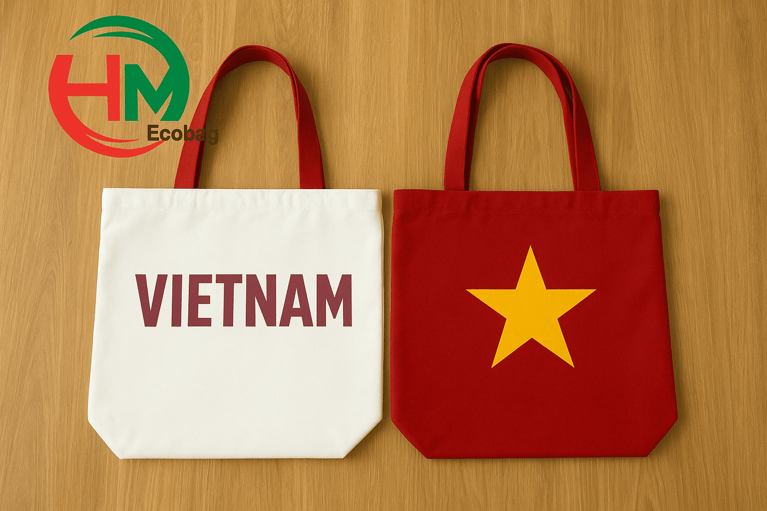 Túi Vải Canvas Đỏ In Ngôi Sao Vàng VIỆT NAM – Biểu Tượng Tự Hào Dân Tộc