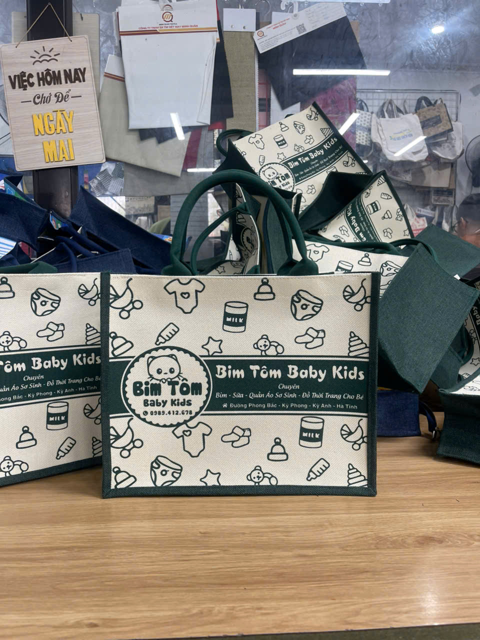 Túi Vải Linen Bim Tôm Baby Kids - Túi Quà Tặng Khách Hàng