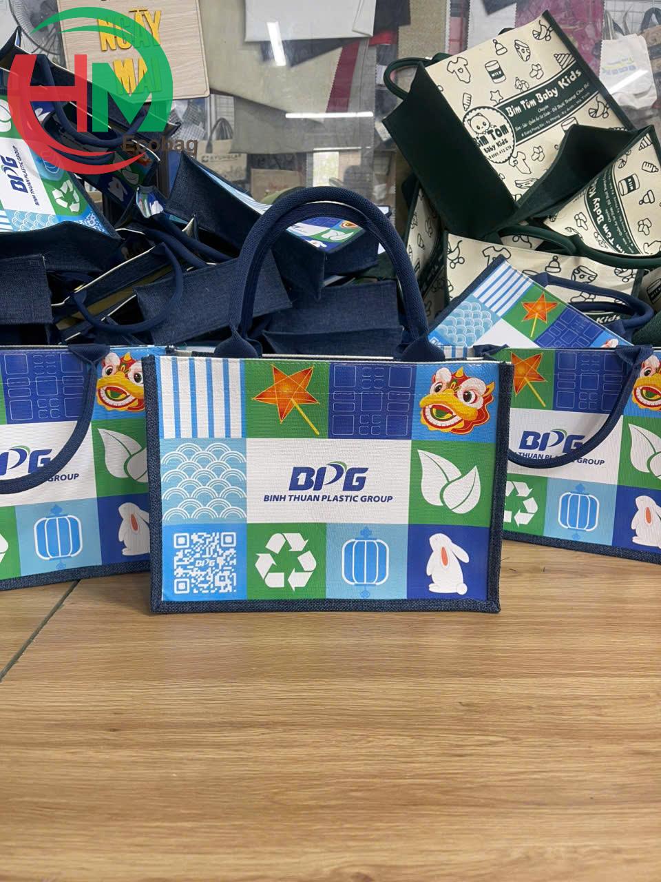 Túi Vải Linen BPG  Nhựa Bình Thuận - Mẫu túi quà tặng khách hàng ấn tượng