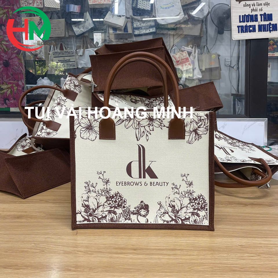Túi Vải Linen In Logo DK Eyebrows & Beauty