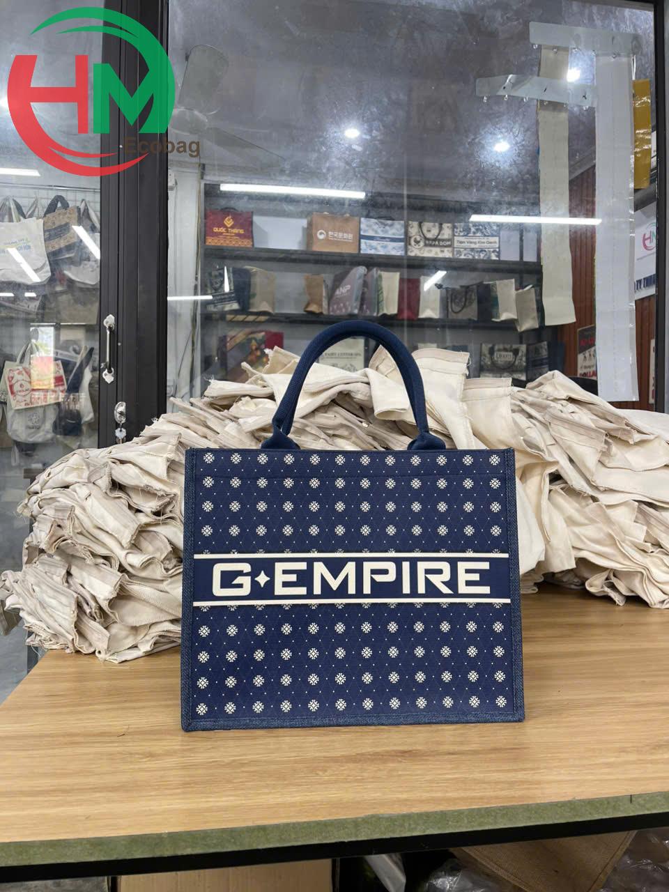 Túi Vải Linen In Logo G.Empire – Mẫu Quà Tặng Sang Trọng,