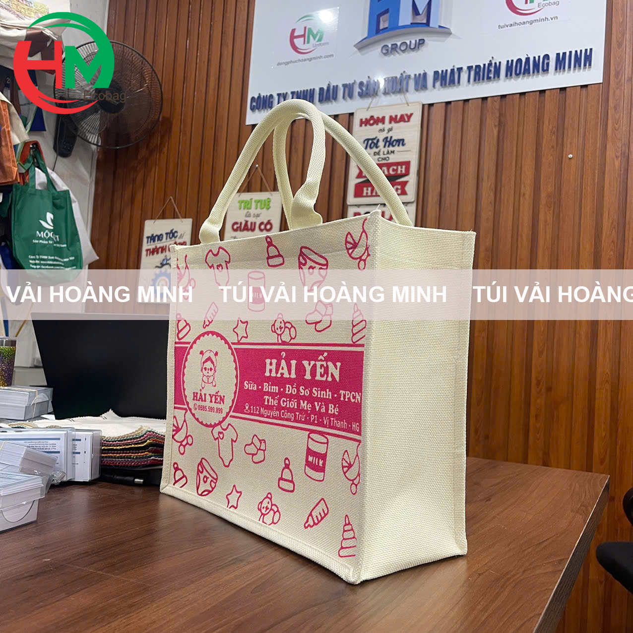 Túi Vải Linen Hải Yến – Quà Tặng Thân Thiện,Tiện Lợi cho Mẹ & Bé
