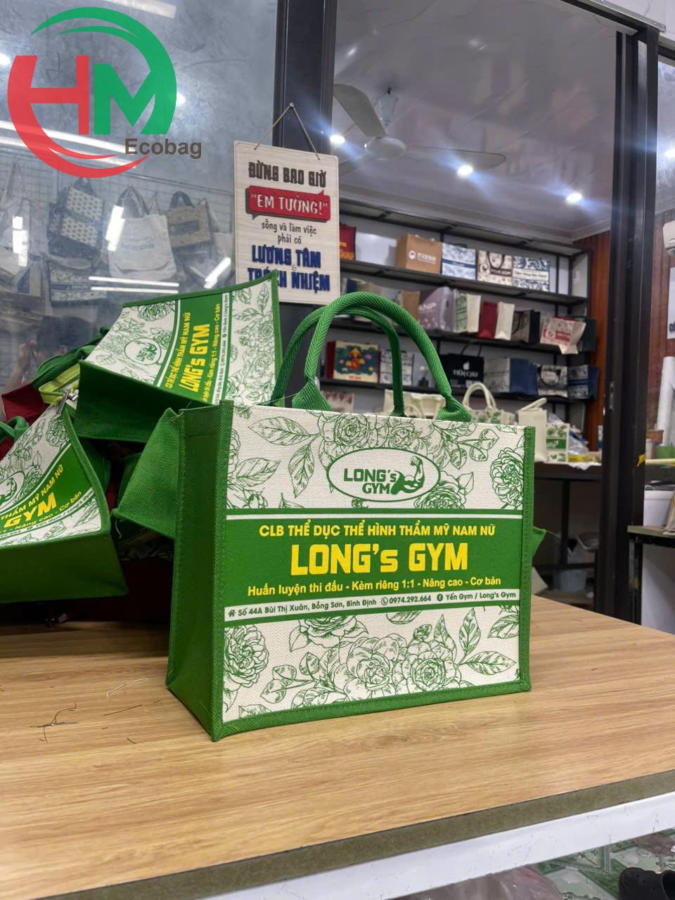 Túi Vải Linen In Logo Long’s Gym
