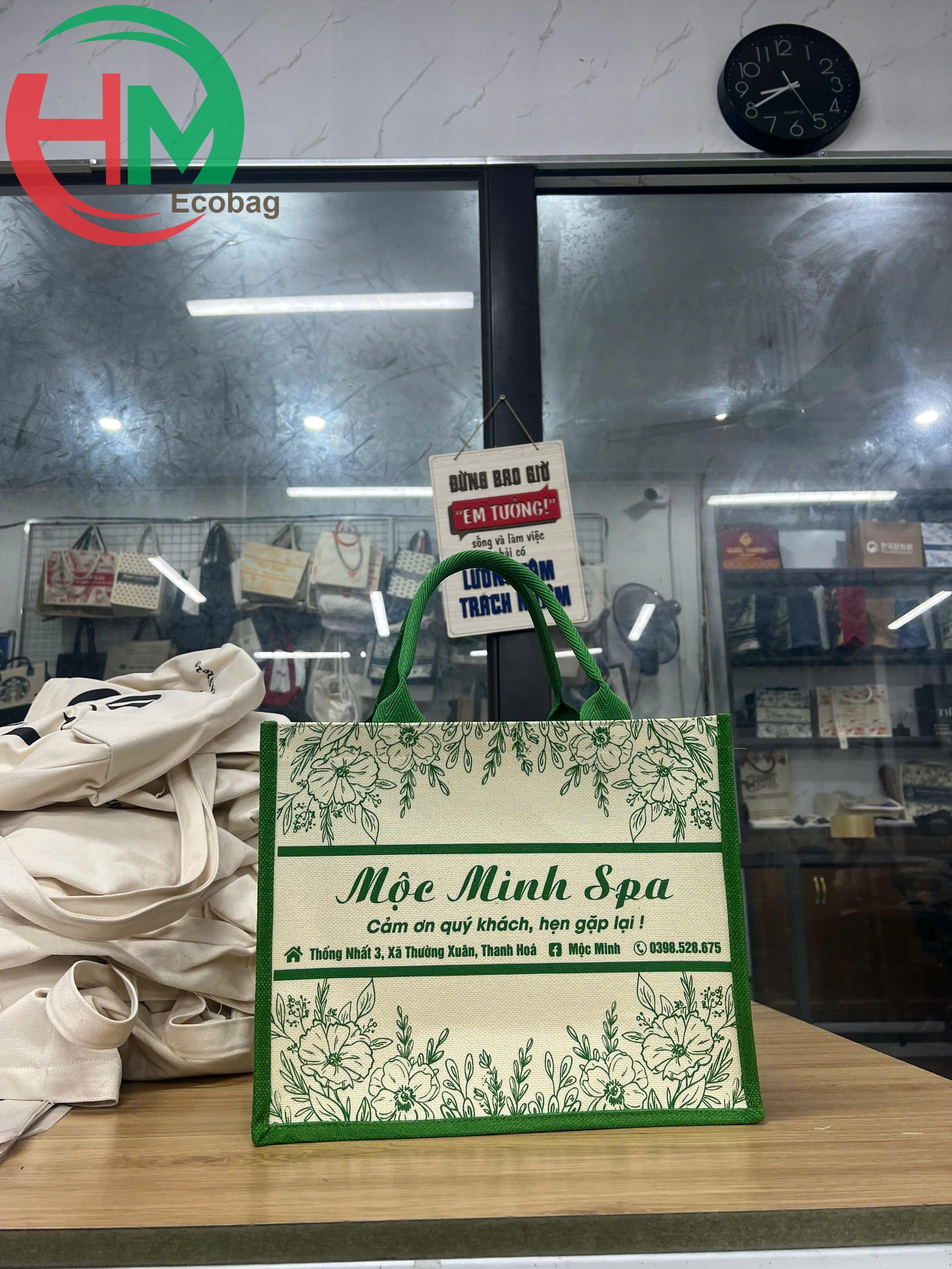 Túi Vải Linen Mộc Minh Spa – Quà Tặng Thương Hiệu Sang Trọng, Thân Thiện Môi Trường
