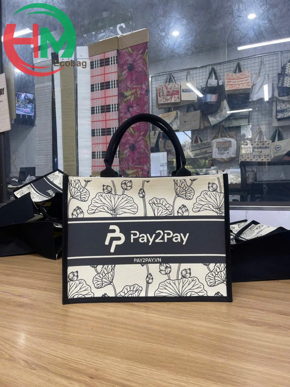 Túi vải linen in logo Pay2Pay
