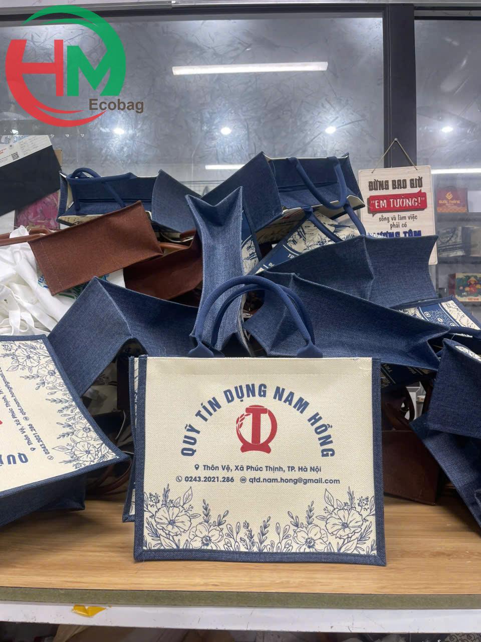 Túi Vải Linen In Logo Quỹ Tín Dụng Nam Hồng – Giải Pháp Quà Tặng Doanh Nghiệp Bền Vững