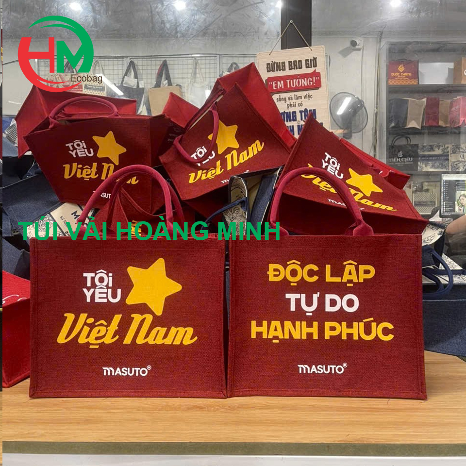 Túi Vải Linen In Logo Masuto – Quà Tặng Thương Hiệu Ý Nghĩa Dịp 2/9