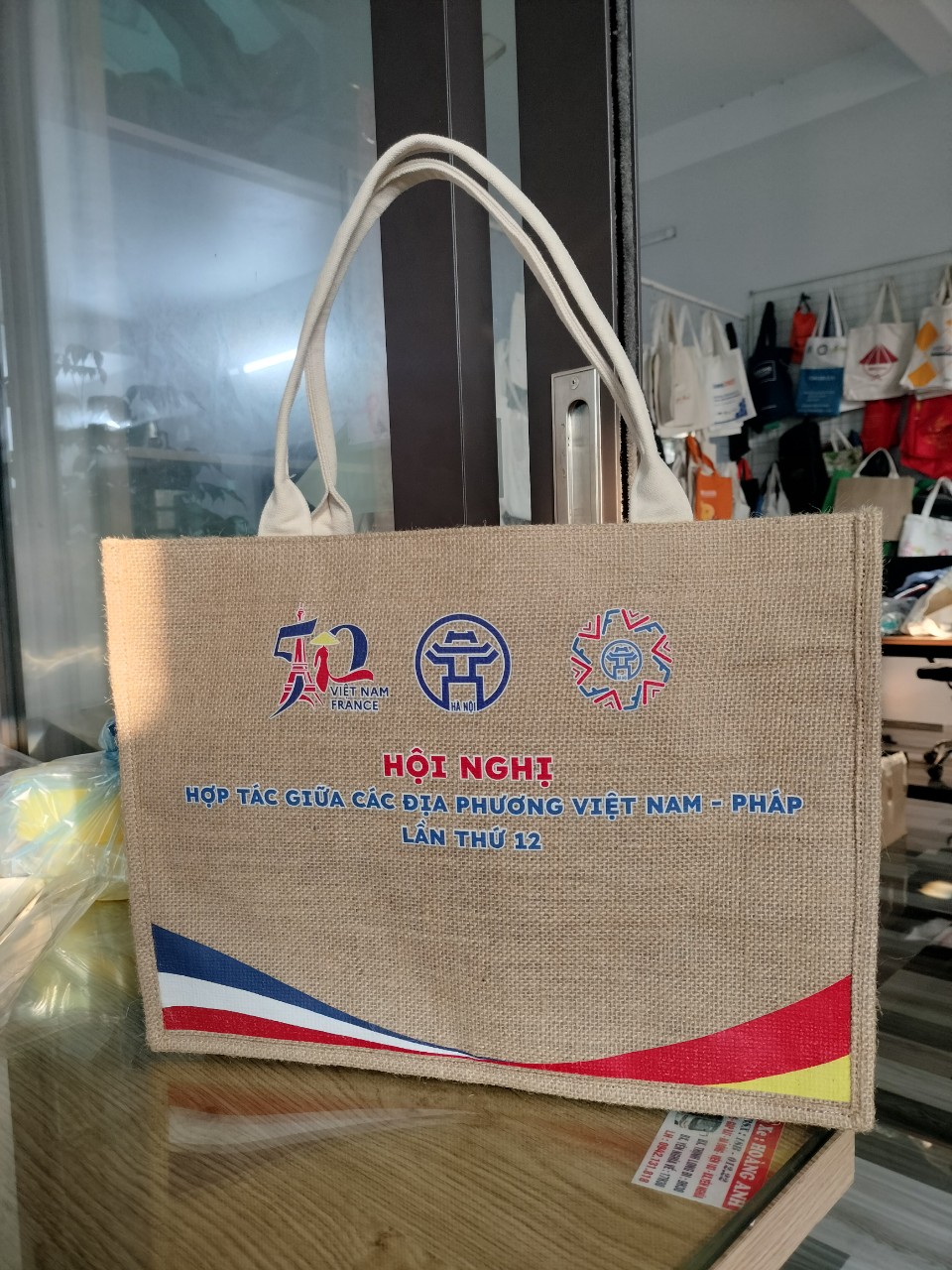 Túi vải Đay Hội Nghị Quà tặng Đại Sứ Quán Việt - Pháp
