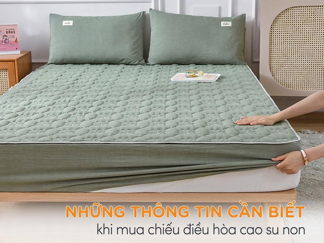 Những thông tin cần biết khi mua chiếu điều hoà cao su non