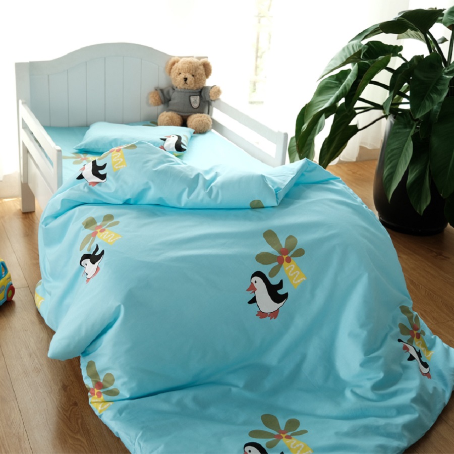 Bộ chăn ga gối Baby 3 - Chim cánh cụt