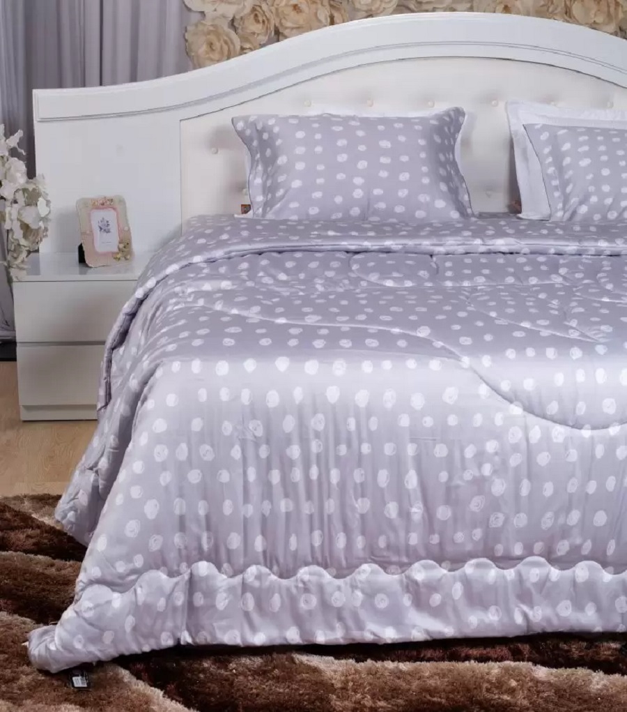 Bộ ga chun 23f Elegant H70 họa tiết chấm bi trẻ trung