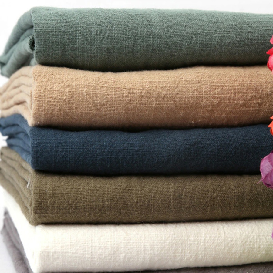 Vải linen cotton sở hữu ưu điểm của cả sợi linen và sợi cotton