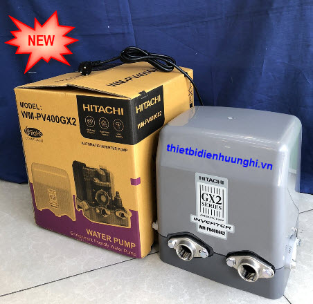 Máy bơm nước Inverter Hitachi WM-PV400GX2 / WM-P400GX ( Máy bơm nước tăng áp Hitachi biến tần 400W )