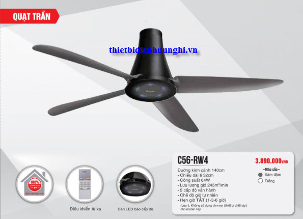 Quạt điện Mitsubishi C56-RW4 ( Quạt trần 4 cánh Mitsubishi )