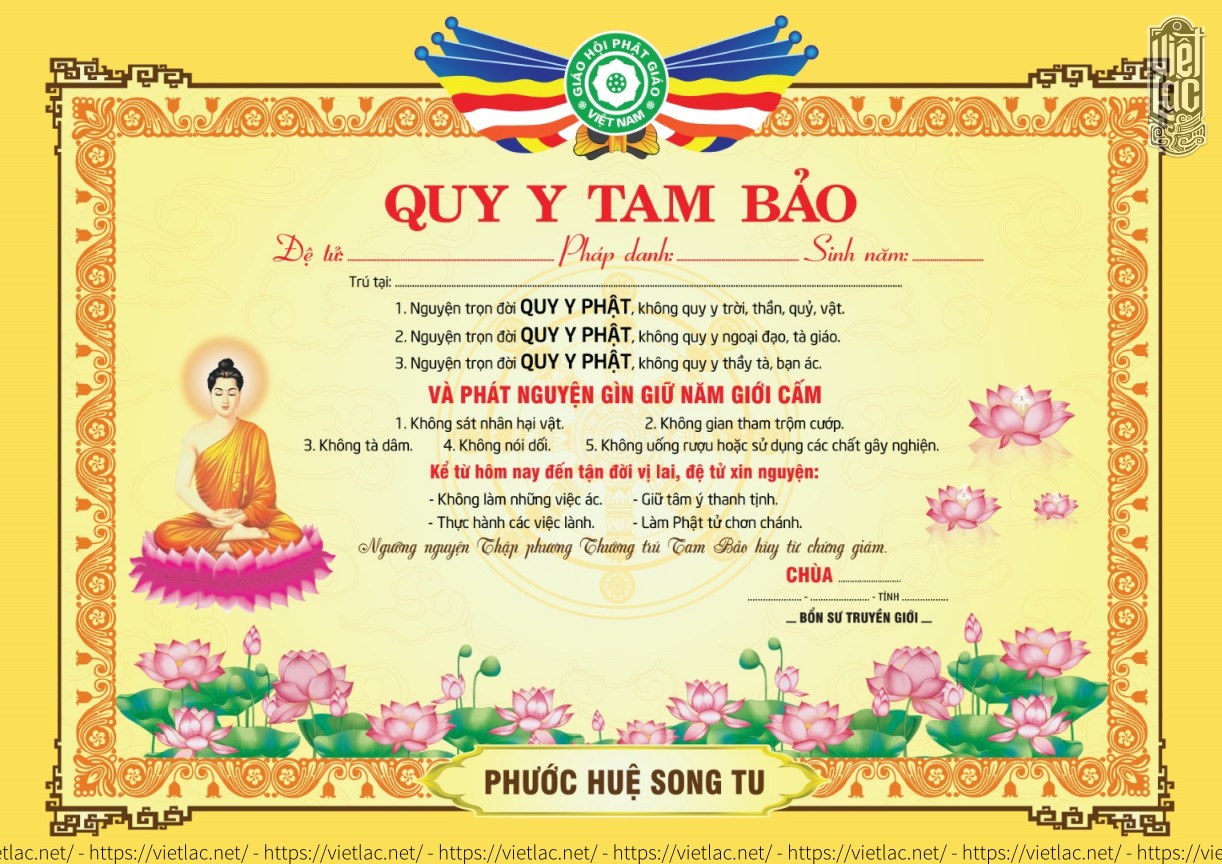 Biểu mẫu Phật Giáo in sẵn VIỆT LẠC Biểu Mẫu Phật Giáo In Sẵn Việt Lạc