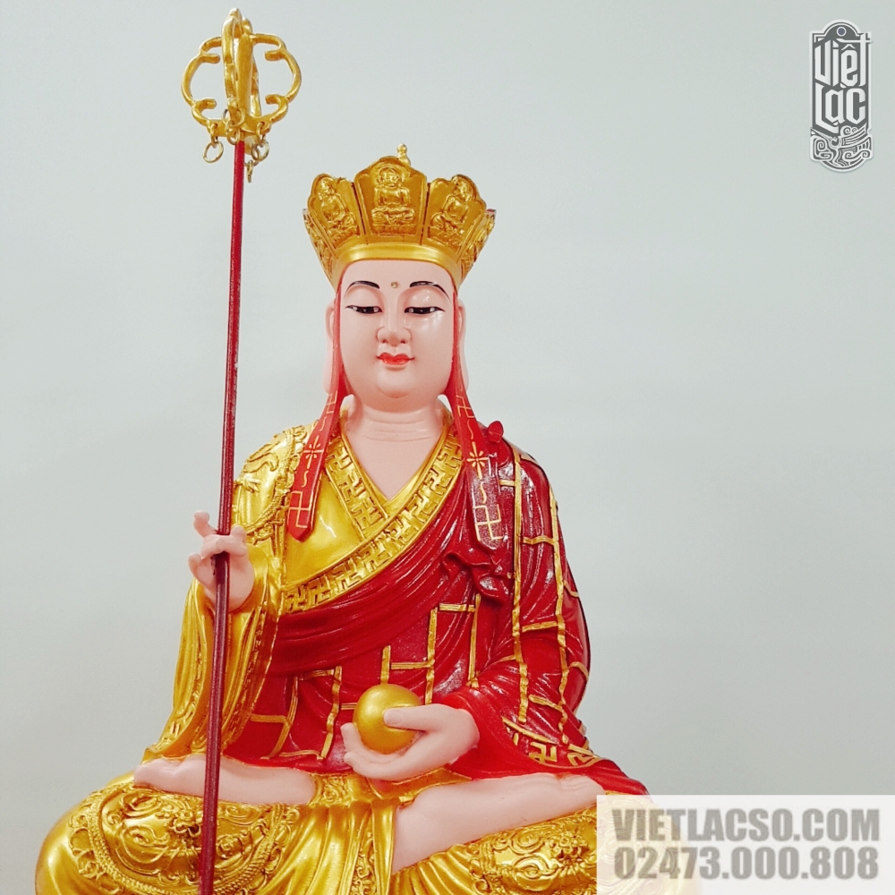 Tượng Địa Tạng Vương Bồ Tát Tọa Sen Bằng Composite VIỆT LẠC Tượng Địa Tạng Vương Bồ Tát Tọa Sen Bằng Composite Việt Lạc