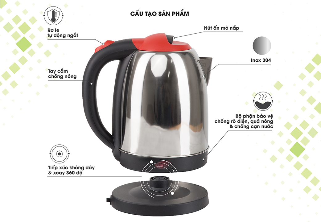 Bình Đun Siêu Tốc Rạng Đông - Bảo hành 12 tháng