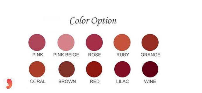 Bảng màu son Whoo Mi Luxury Lipstick