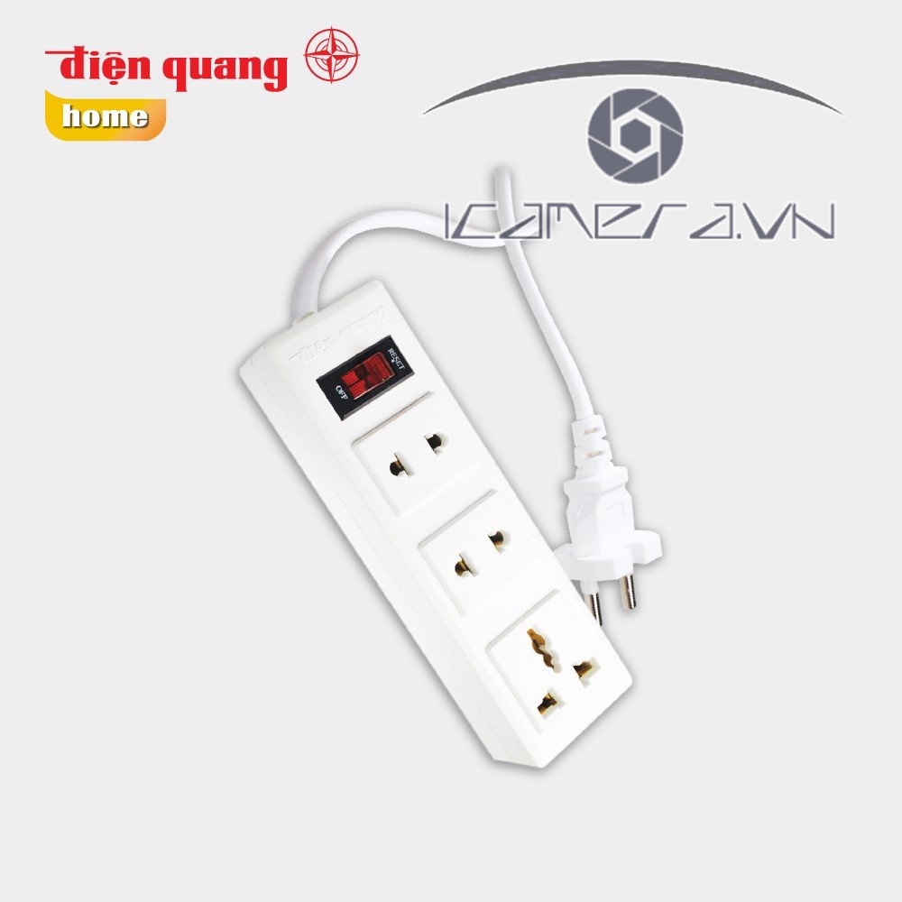 Ổ Cắm Điện Quang ĐQ 002A-02 ( 3 lỗ )