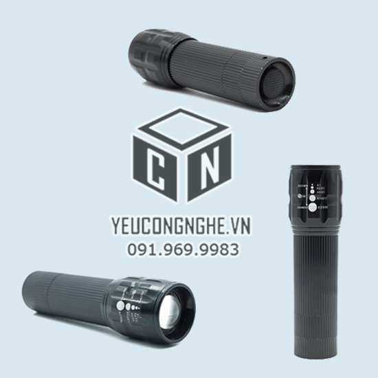 Bộ đèn pin led gắn xe đạp kèm pin và sạc LB5M