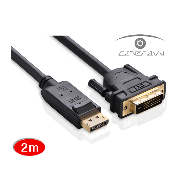 Cáp chuyển Displayport to DVI 24+1 2M chính hãng Ugreen 10221