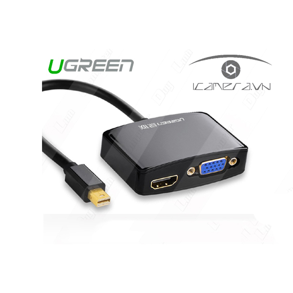 Cáp Mini Displayport to VGA + HDMI cao cấp Ugreen UG-10439