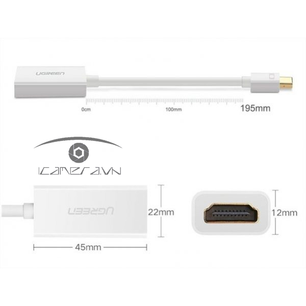 Cáp Mini DisplayPort/ThunderboltTM to HDMI (âm) UGREEN 10460