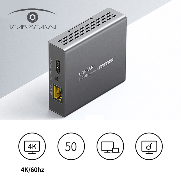 Bộ kéo dài HDMI 2.0 qua Lan 50m Ugreen 10938 hỗ trợ 4K2K