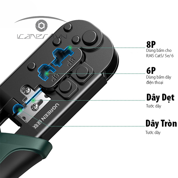 Kìm bấm mạng đa năng RJ45/RJ11 cao cấp Ugreen 10952