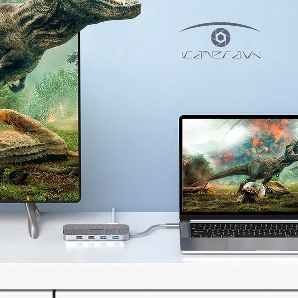 Bộ chia PISEN Type-C 10 trong 1 (HDMI x1, LAN x1, VGA x1, TF x1, SDx1, PDx1, USB3.0x2, USB2.0x2)
