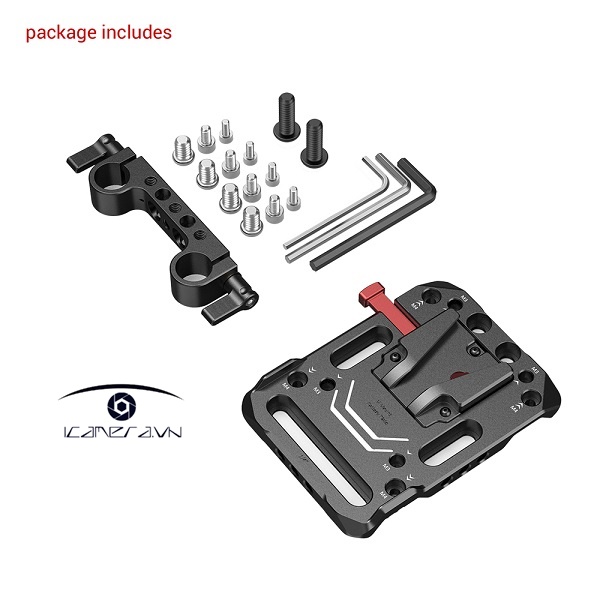 SMALLRIG V-Mount Battery Plate with Rod Clamp 3016