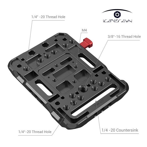 SMALLRIG V-Mount Battery Plate with Rod Clamp 3016