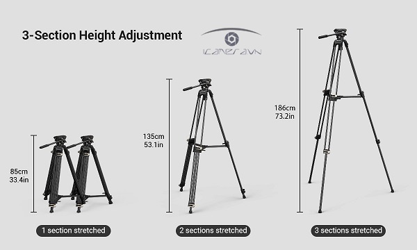 Chân máy SmallRig Heavy-Duty Fluid Head Tripod AD-01 3751