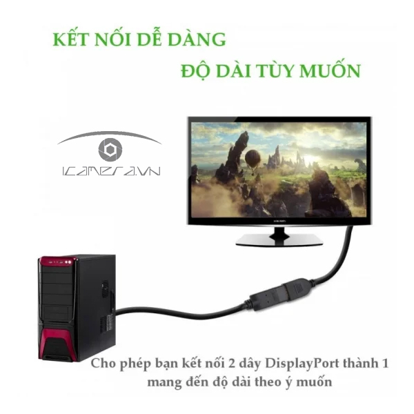 Cáp Displayport nối dài 1 đầu âm 1 đầu dương chính hãng Ugreen 20407 