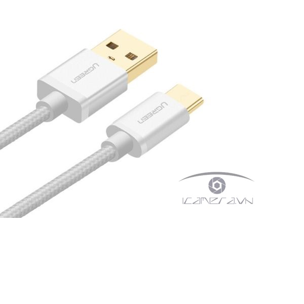 Cáp sạc USB 2.0 to Type C dài 3m Ugreen 20815 bọc nylon cao cấp