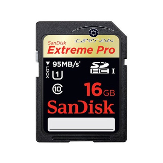 Thẻ nhớ 16GB Sandisk SD Extreme Pro 16GB 95MB/s U3 UHS-I
