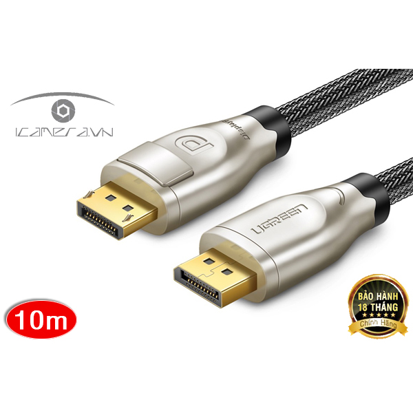 Cáp Displayport 10m chính hãng Ugreen 30124 hỗ trợ 4k*2k