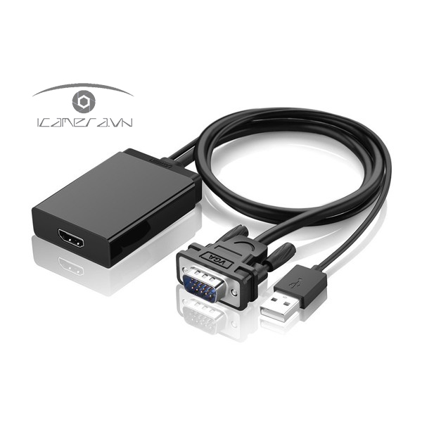 Cáp chuyển VGA to HDMI tích hợp Audio Ugreen UG-40213 chính hãng