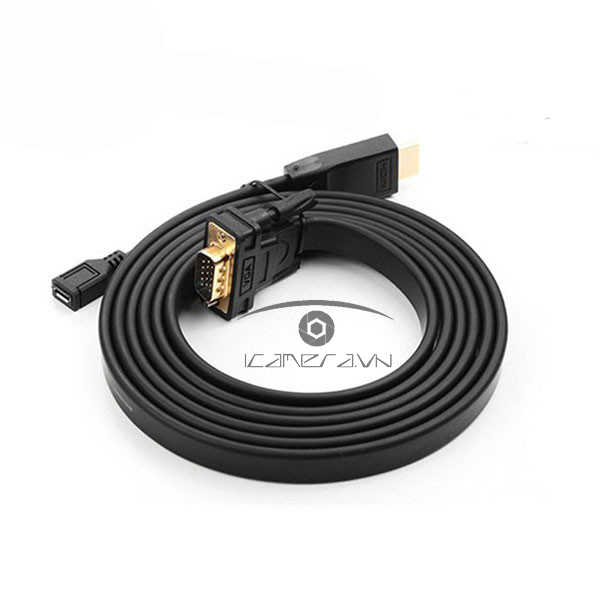 Cáp chuyển HDMI to VGA 2m cao cấp Ugreen 40231