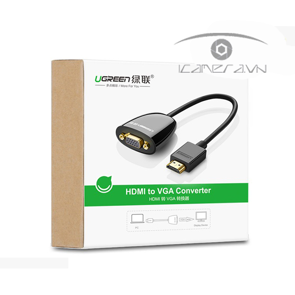 Cáp HDMI To VGA Ugreen 40253 (Không Hỗ trợ Audio)
