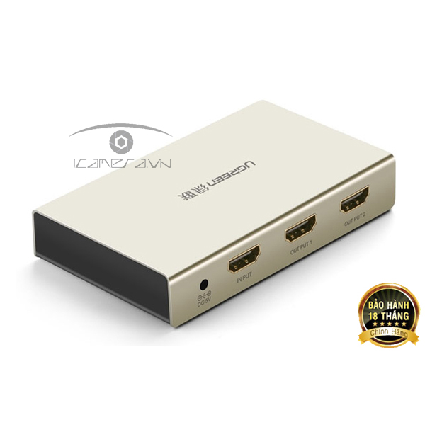 Bộ chia HDMI 1 ra 2 Ugreen 40276 chuẩn 1.4, hỗ trợ 4K*2K , 3D cao cấp